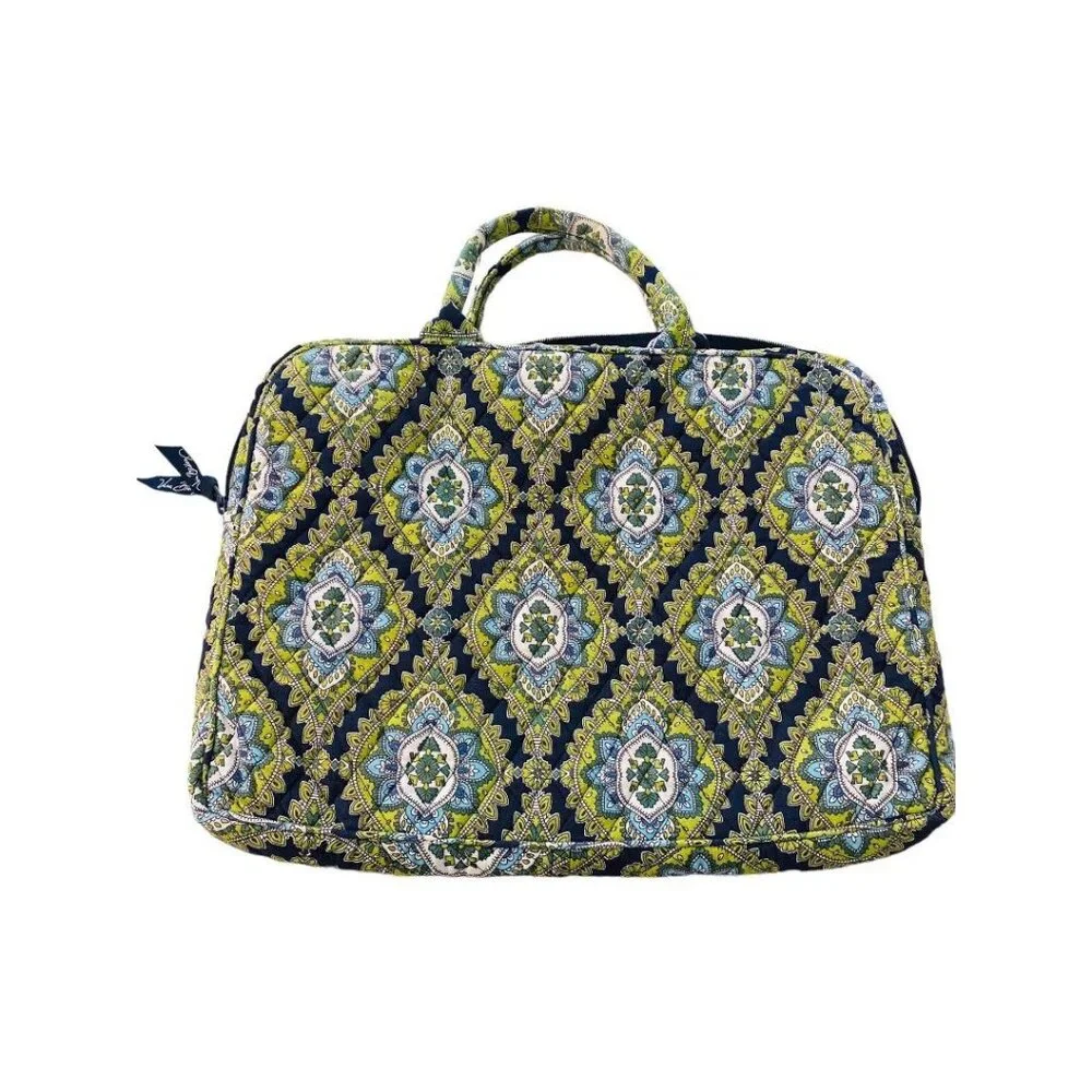 Vera Bradley Cambridge Laptop Sleeve Tote Bag Monogrammed Personalized 